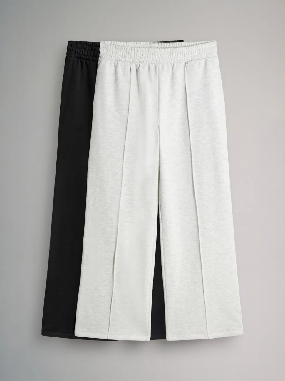 Zwart/grijs - The Set 2 Pack Pintuck Wide Leg Joggers