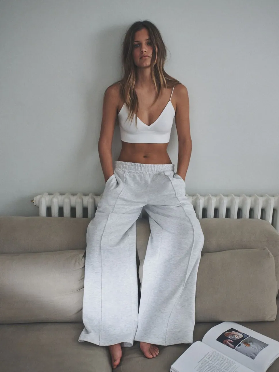 Zwart/grijs - The Set 2 Pack Pintuck Wide Leg Joggers
