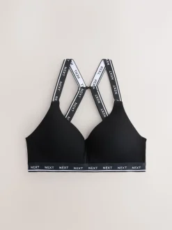 Zwart/grijs - Ultimate Comfort Cotton Non Wired Padded Bras 2 Pack
