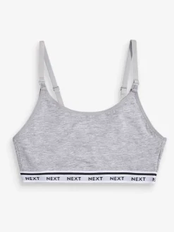 Zwart/grijs - Zwangerschap en borstvoeding cropped ultiem comfort tops verpakking van 2