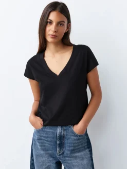 Zwart/grijs/roze - Set van 7 T-shirts met kapmouwtjes