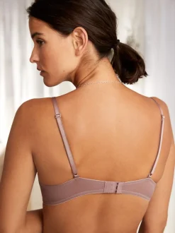 Zwart/mauve - Ultiem comfort beha's met kanten detail verpakking van 2
