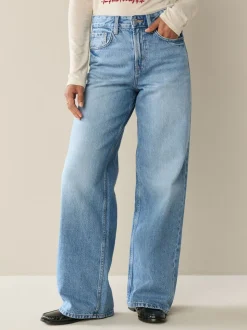 Zwart/middelblauw - Jeans met wijde pijpen 2 Set