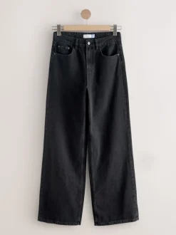 Zwart/middelblauw - Jeans met wijde pijpen 2 Set