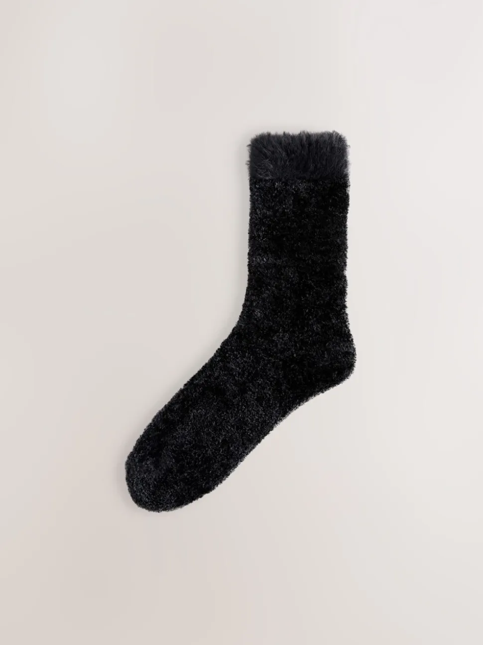 Zwart/neutraal - 2 paar knusse fluwelen sokken
