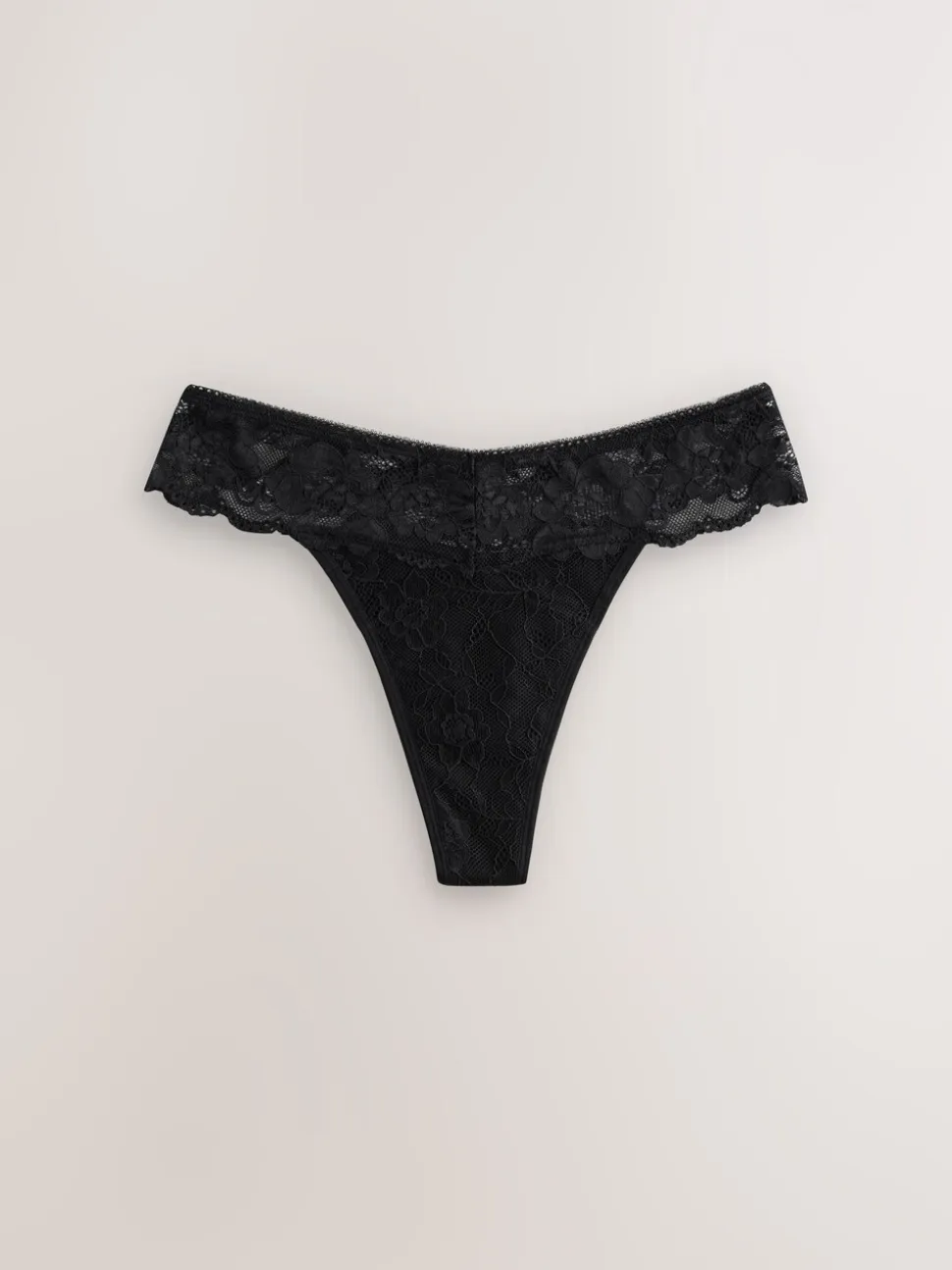 Zwart/paarsrood - Thong All Over Lace Light Flow Period Knickers 2 Pack