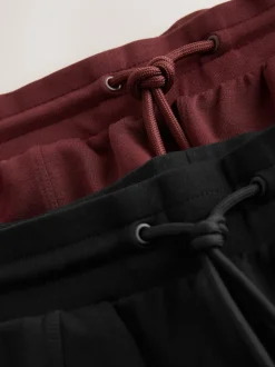 Zwart/paarsrood - Verpakking van 2 jersey shorts
