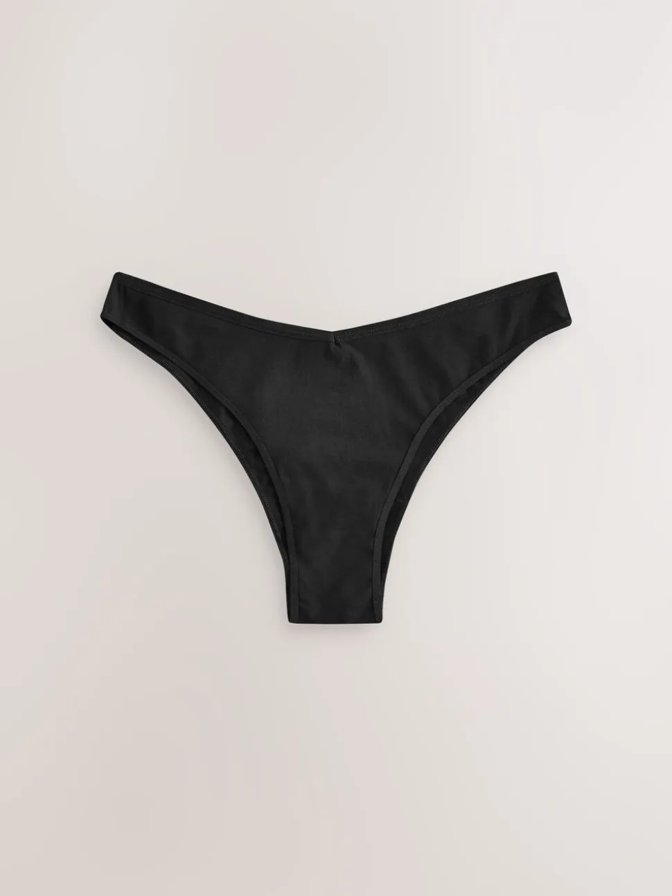Zwart/pastelroze huidskleur/wit - Set van 5 slips met hoog katoengehalte