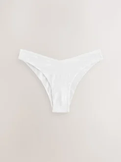 Zwart/pastelroze huidskleur/wit - Set van 5 slips met hoog katoengehalte