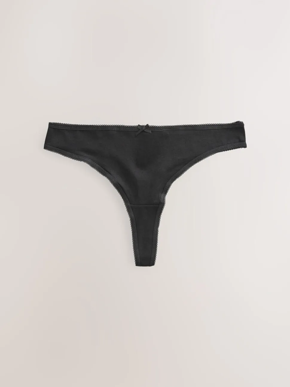 Zwart/pastelroze huidskleur/wit - Set van 5 slips met hoog katoengehalte