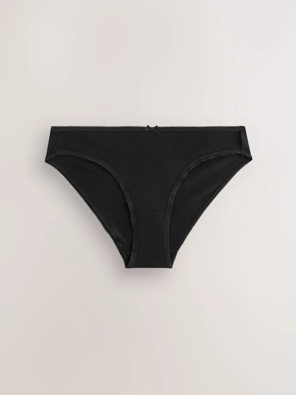 Zwart/pastelroze huidskleur/wit - Set van 7 slips met hoog katoengehalte