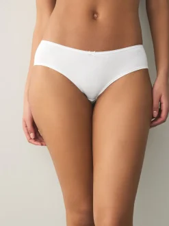 Zwart/pastelroze huidskleur/wit - Set van 5 slips met hoog katoengehalte