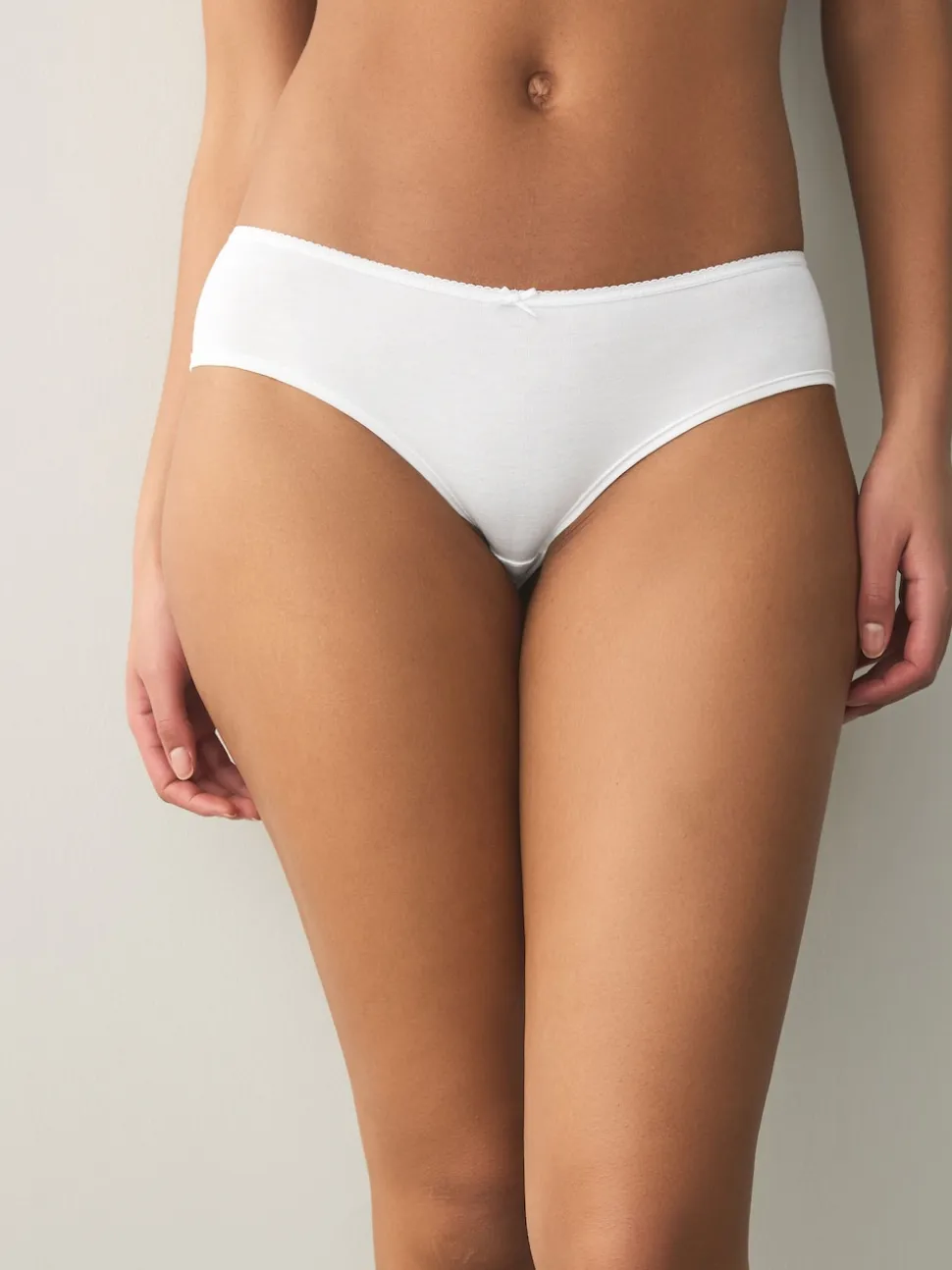 Zwart/pastelroze huidskleur/wit - Set van 5 slips met hoog katoengehalte