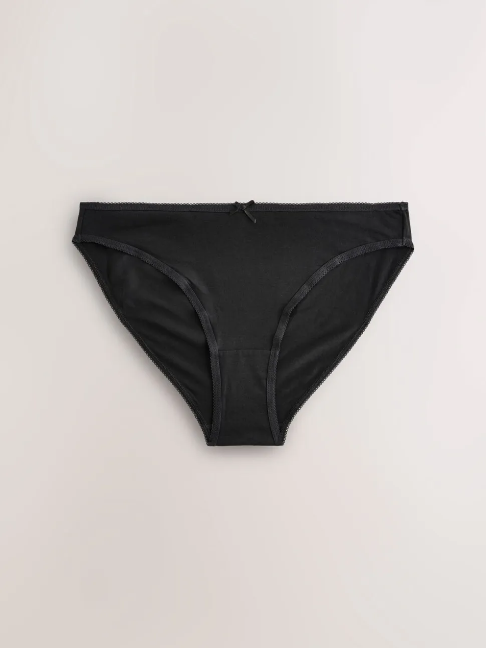 Zwart/pastelroze huidskleur/wit - Set van 7 slips met hoog katoengehalte