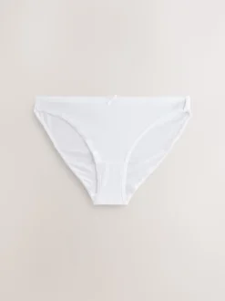 Zwart/pastelroze huidskleur/wit - Set van 7 slips met hoog katoengehalte