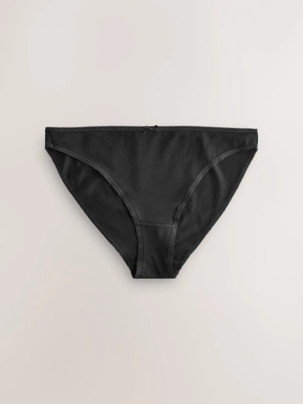 Zwart/pastelroze huidskleur/wit - Set van 5 slips met hoog katoengehalte