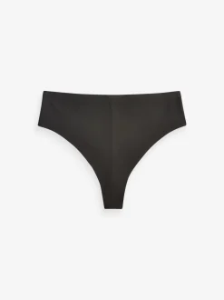 Zwart/Praline Huidskleur/Chocolade Huidskleur - Geen zichtbare onderbroeklijn comfortabele slips verpakking van 3