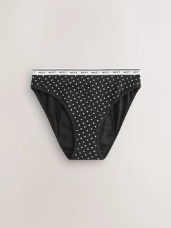 Zwart/rood hart - 2 menstruatieslips voor hevige bloeding