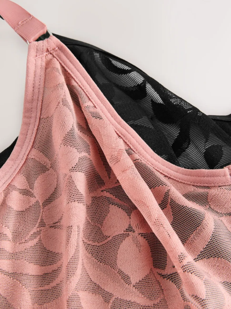 Zwart/roze - DD-G Lace Non Pad Full Cup Bras 2 Pack
