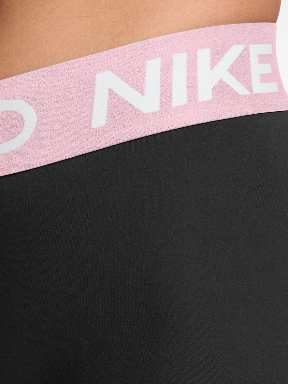 Zwart/roze schuim - Nike Pro Mid-Rise 3" Biker Shorts