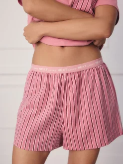 Zwart/roze streep - Korte pyjamaset 2 stuks