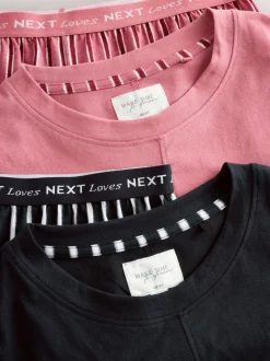 Zwart/roze streep - Korte pyjamaset 2 stuks
