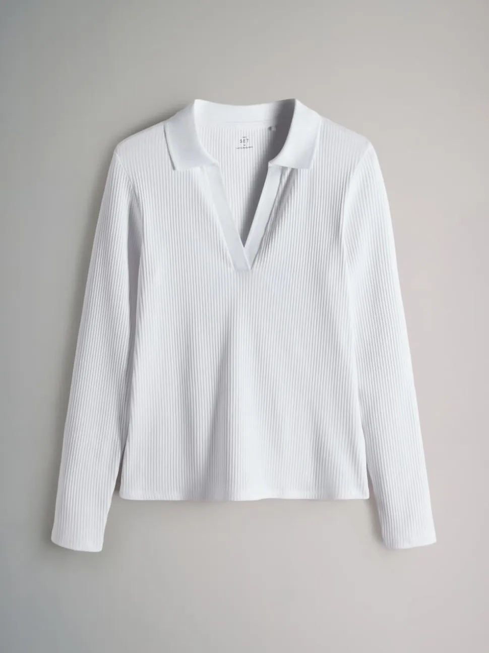 Zwart/roze/wit - The Set 3 Pack Long Sleeve Ribbed Polo Top
