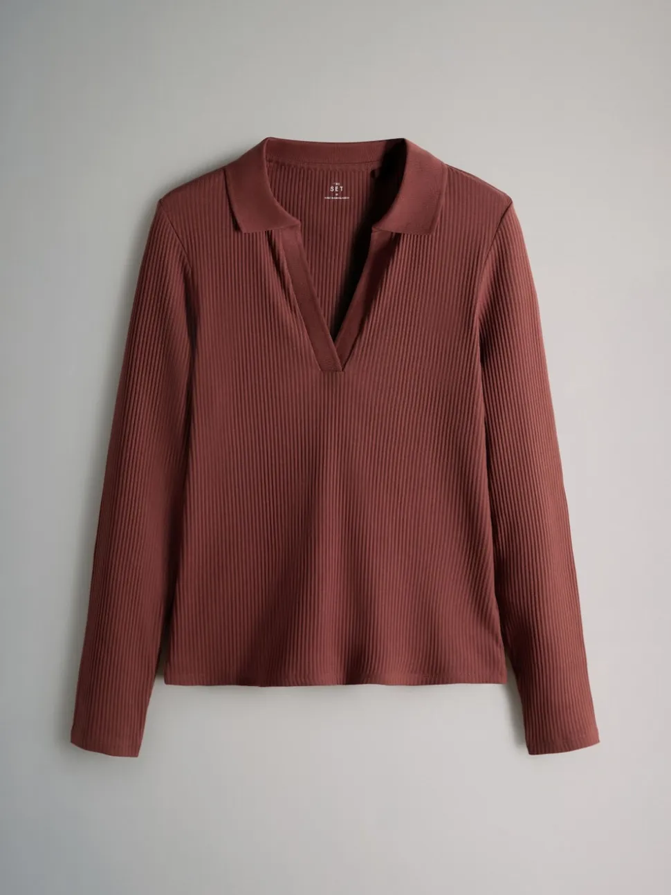Zwart/roze/wit - The Set 3 Pack Long Sleeve Ribbed Polo Top