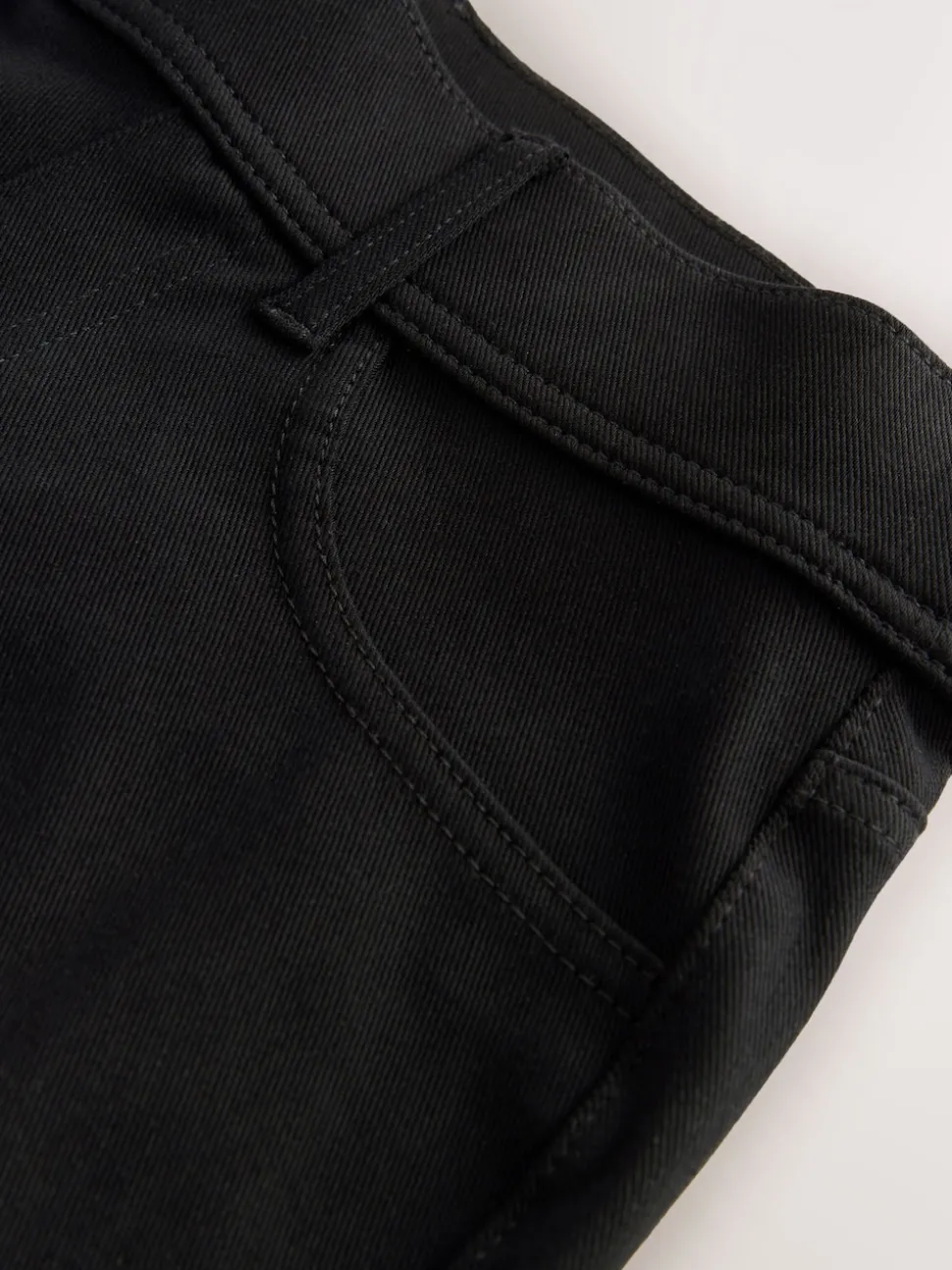 Zwart/Saliegroen - Jersey denim broek met wijde pijpen 2 set