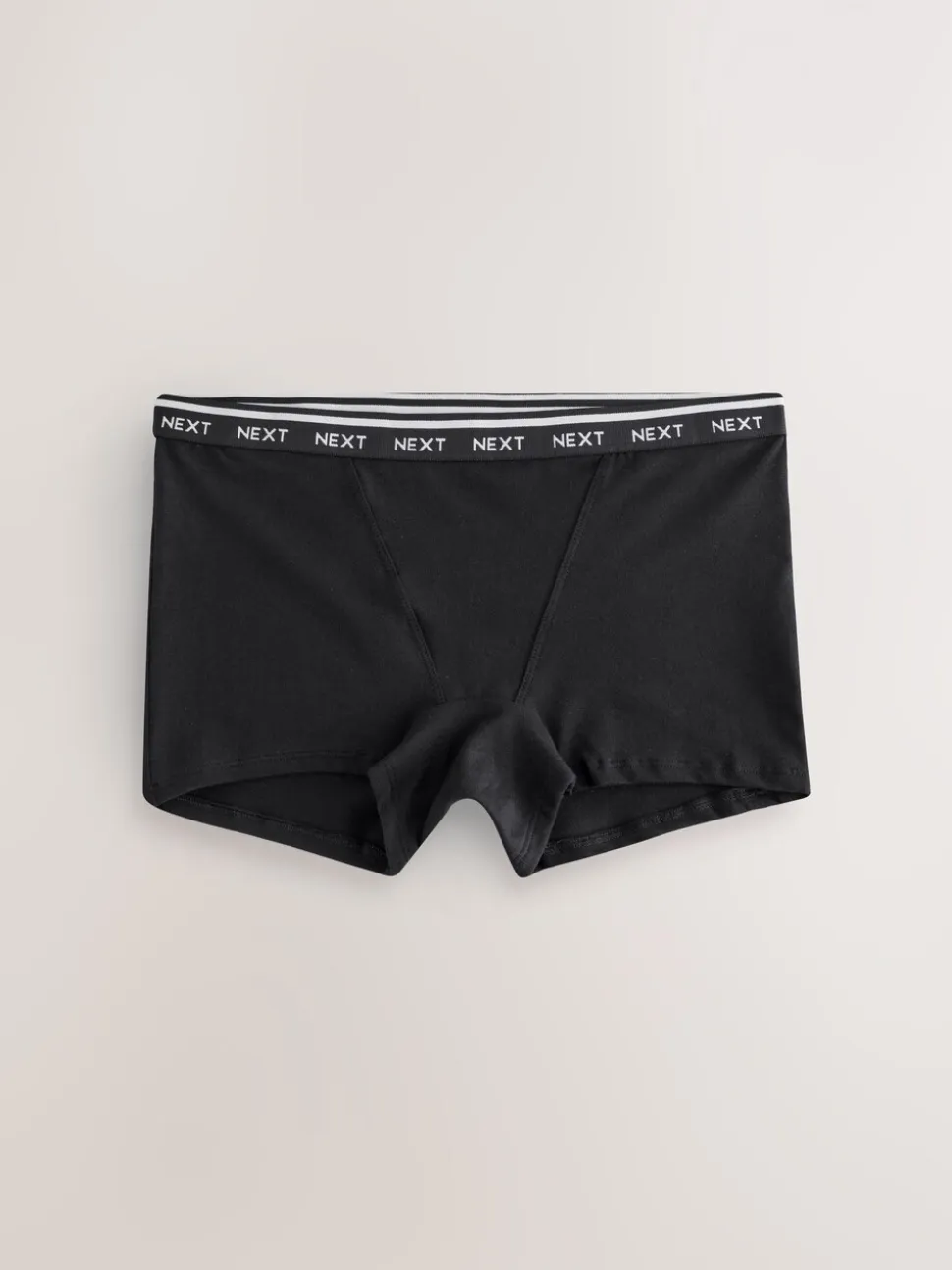 Zwart/wit - 7 Katoenen slipjes met logotailleband