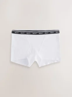 Zwart/wit - 7 Katoenen slipjes met logotailleband
