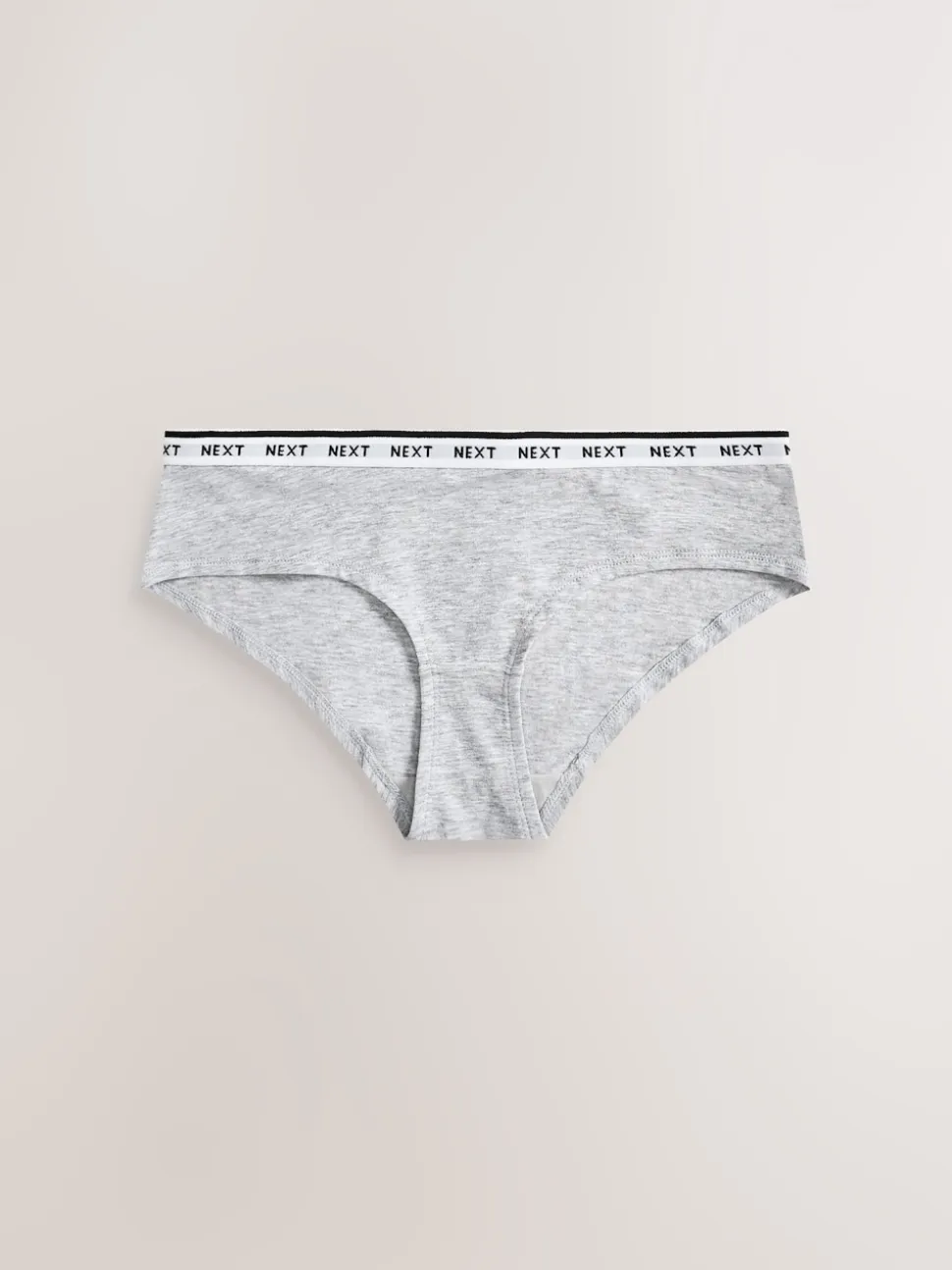 Zwart/wit - 7 Katoenen slipjes met logotailleband