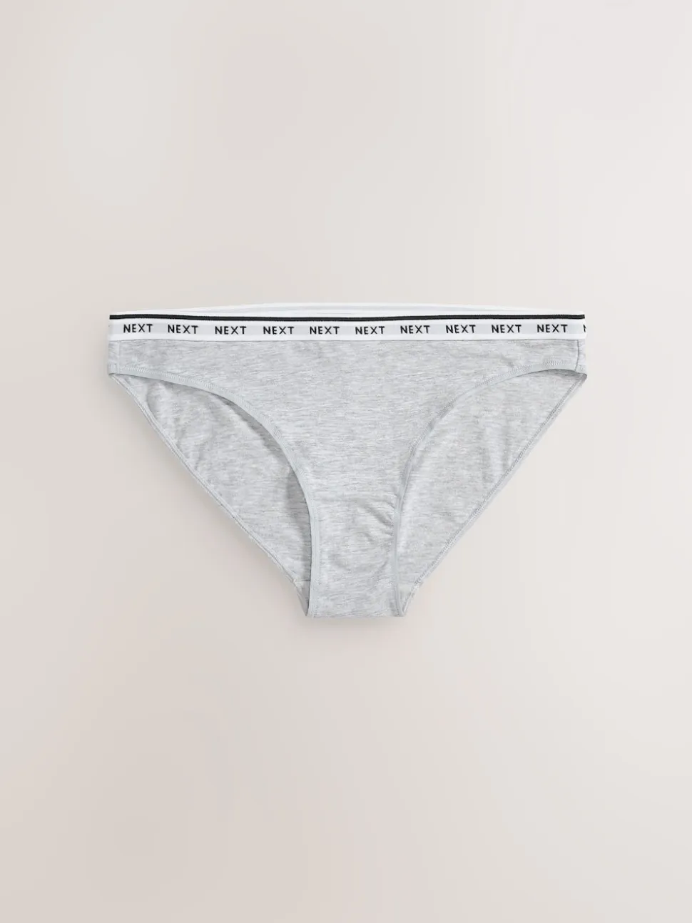 Zwart/wit - 7 Katoenen slipjes met logotailleband