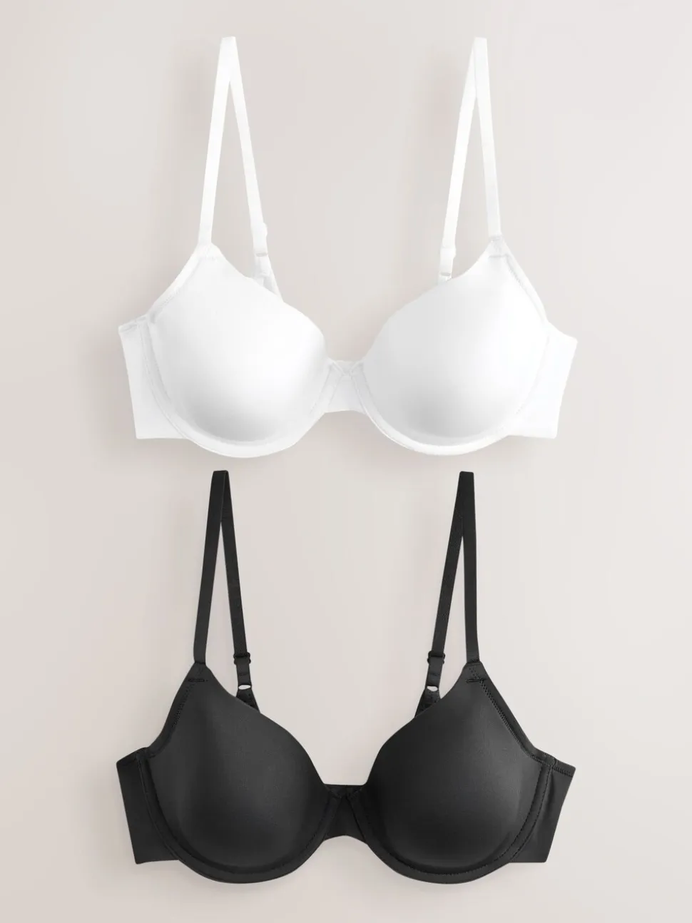 Zwart/wit - A-E Afvlakkende Ultimate Comfort Beha's 2 Verpakking