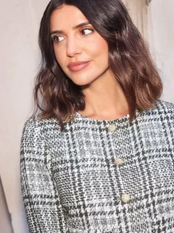 Zwart/wit - Friends Like These X Lucy Mecklenburgh - Bouclé Trophy-jack