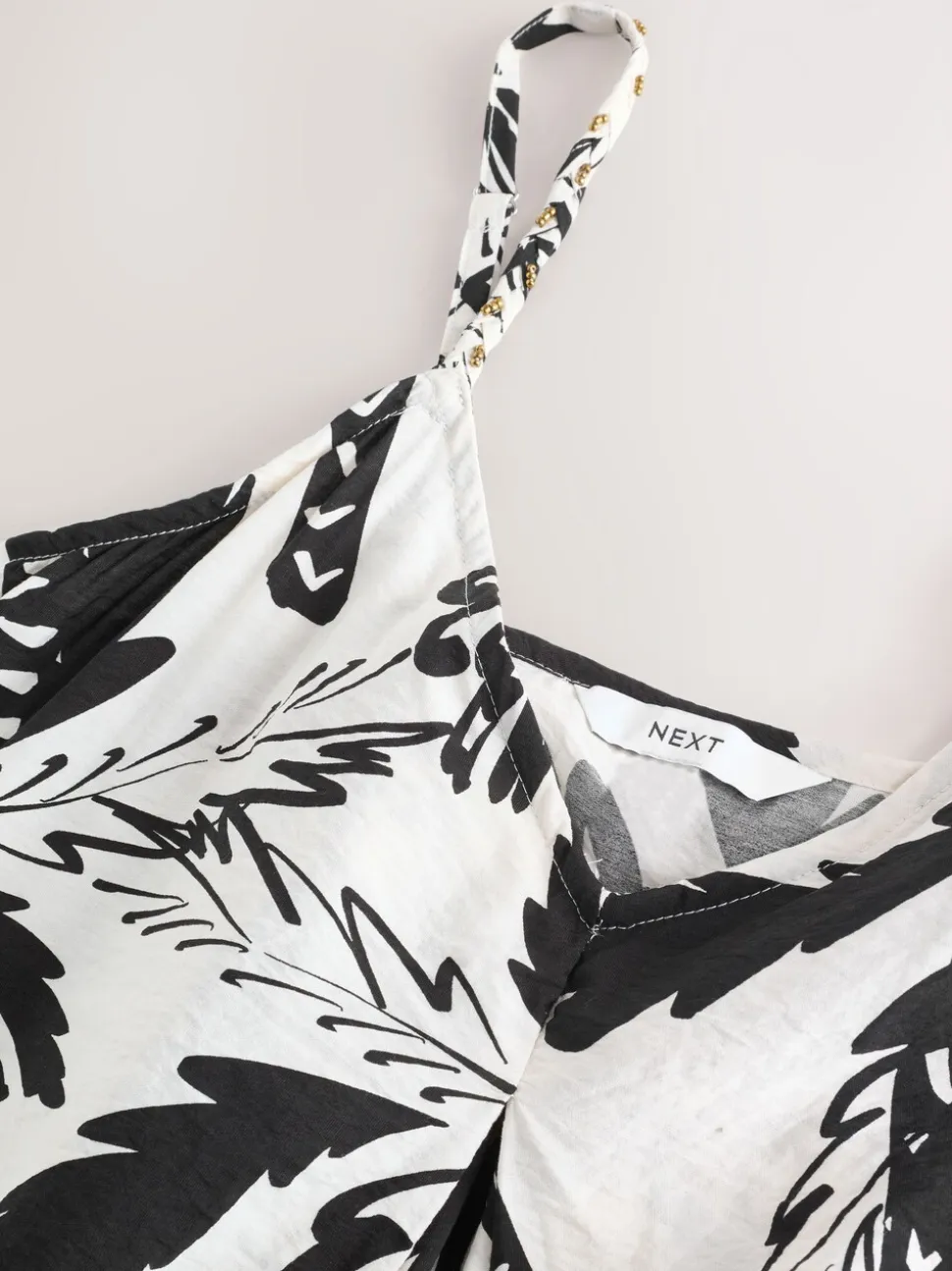 Zwart/wit - Fruit Print Volume Maxi Dress