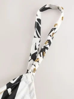 Zwart/wit - Fruit Print Volume Maxi Dress