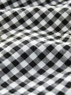 Zwart/wit - Gingham shorts met elastische taille