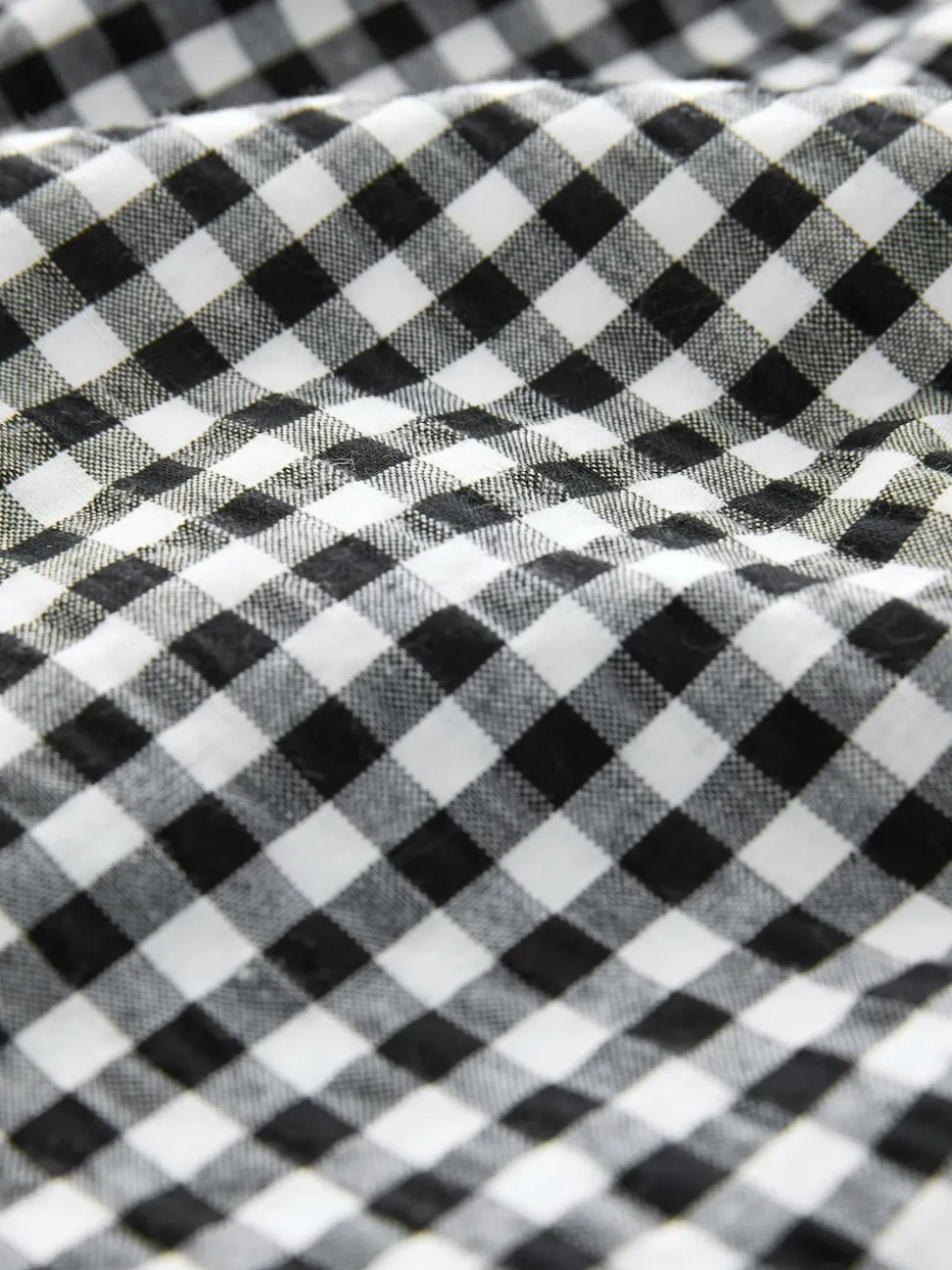 Zwart/wit - Gingham shorts met elastische taille