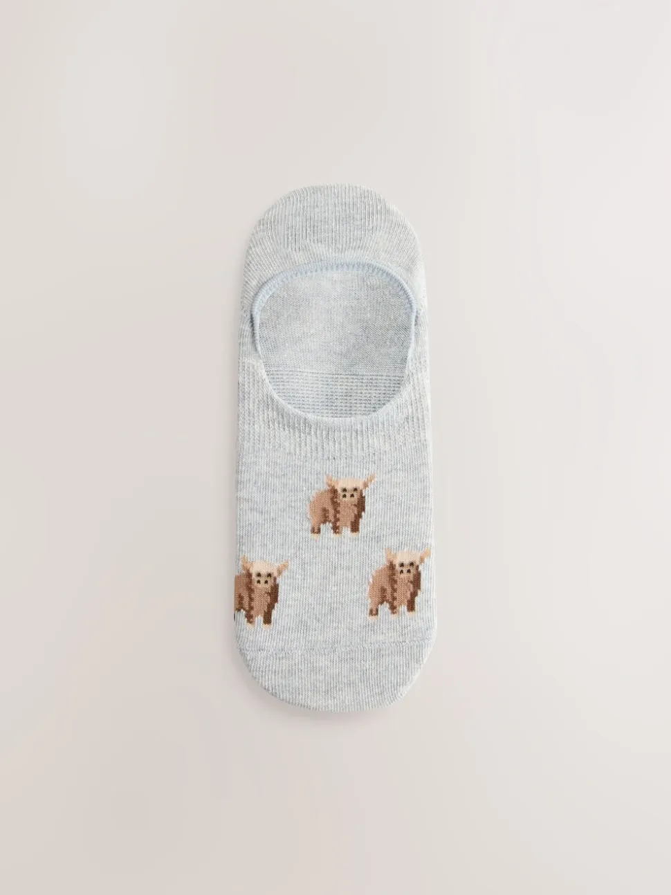 Zwart/wit - Hamish The Highland Cow Stripe Invisible Trainer Socks 4 Pack