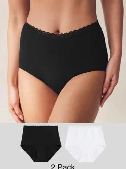 Zwart/wit - Menopause Friendly Cooling Knickers 2 Pack