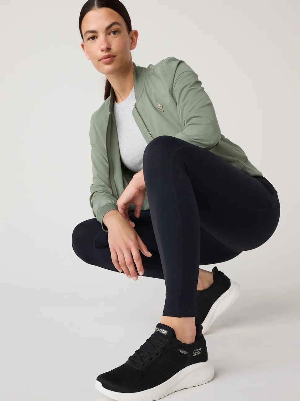 Zwart/wit - Skechers BOBS Sport Squad Chaos Slip In instapsneakers