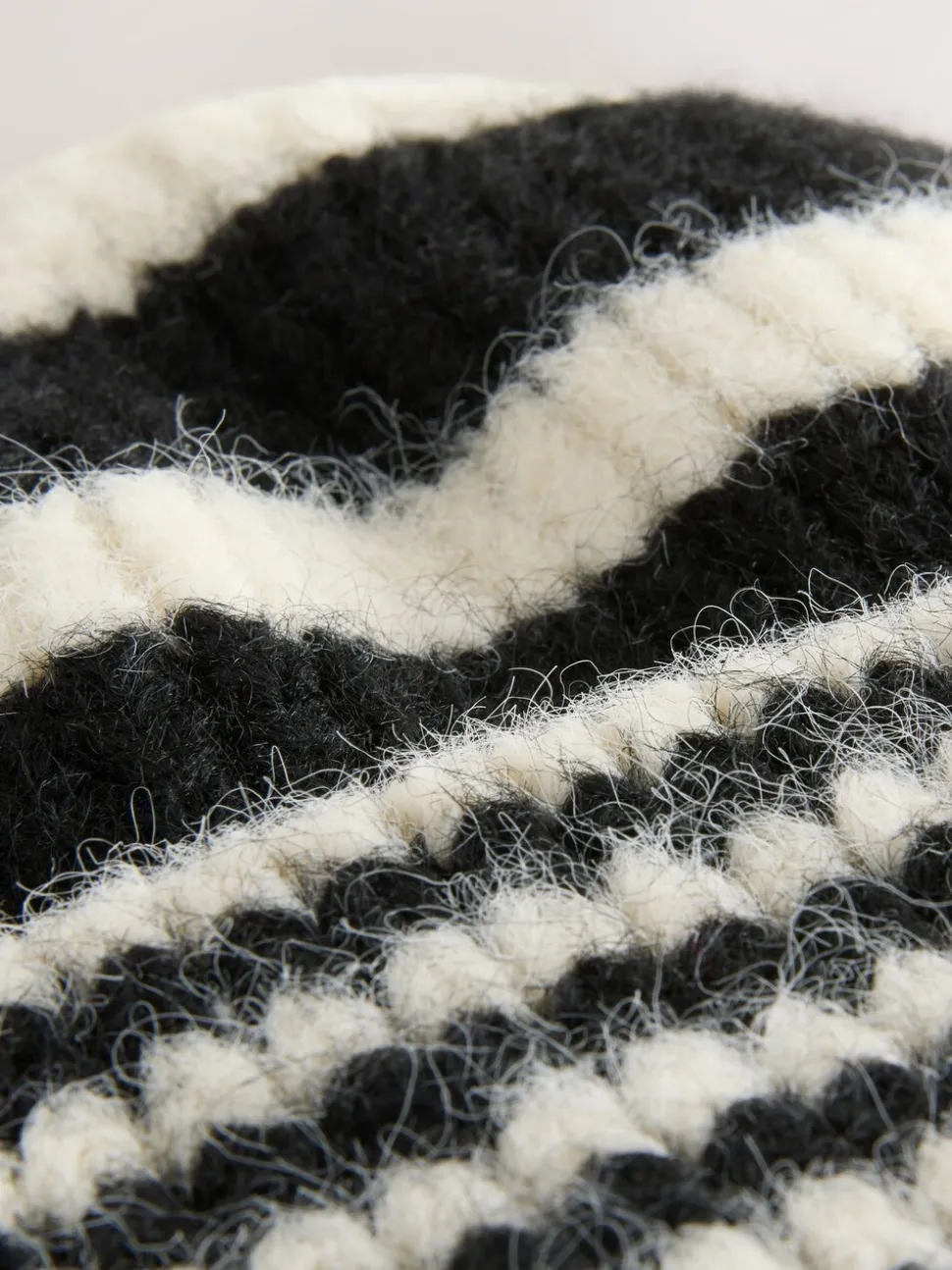 Zwart/wit - Stripe Knitted Beanie Hat