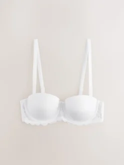 Zwart/wit - Verpakking van 2 strapless multiway beha's met lichte vulling in cupmaten A-E