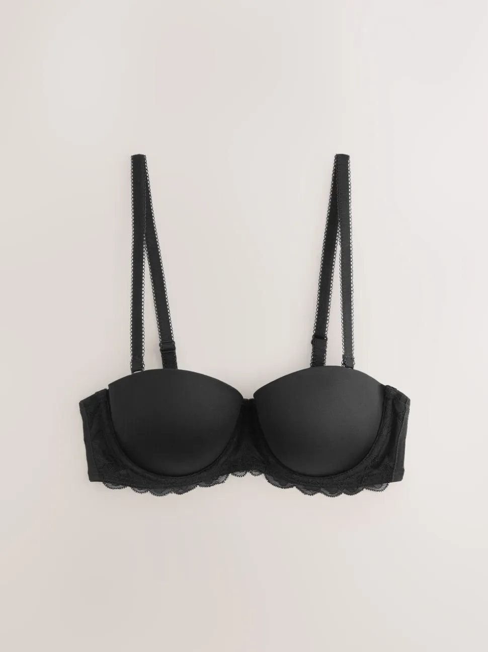 Zwart/wit - Verpakking van 2 strapless multiway beha's met lichte vulling in cupmaten A-E