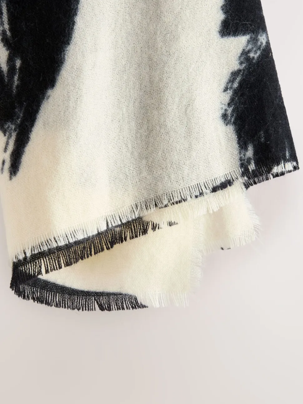 Zwart-wit met bloemenprint - Print Midweight Scarf