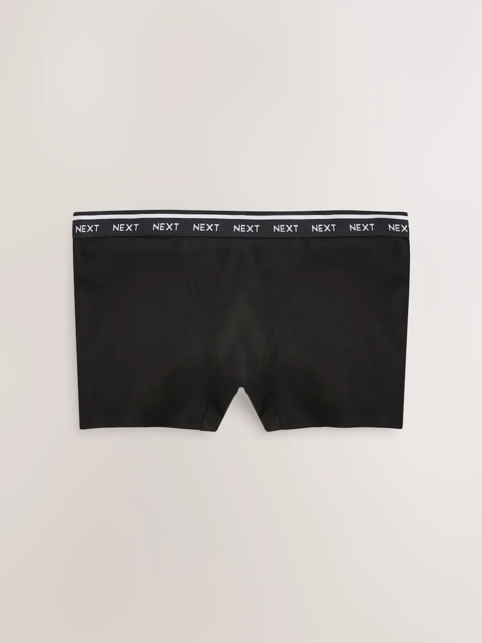 Zwart/wit/nude - 4 Katoenen slipjes met logotailleband