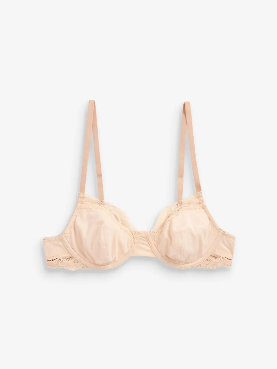 Zwart/wit/pastelroze huidskleur - Katoenmix ultiem comfort beha's verpakking van 3