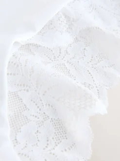 Zwart/wit/praline huidskleur - Microvezel & Kant Hoge Taille Slip 3 Pak