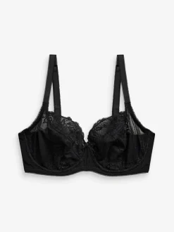 Zwart/wit/praline huidskleur - Verpakking van 3 kanten beha's cup DD+